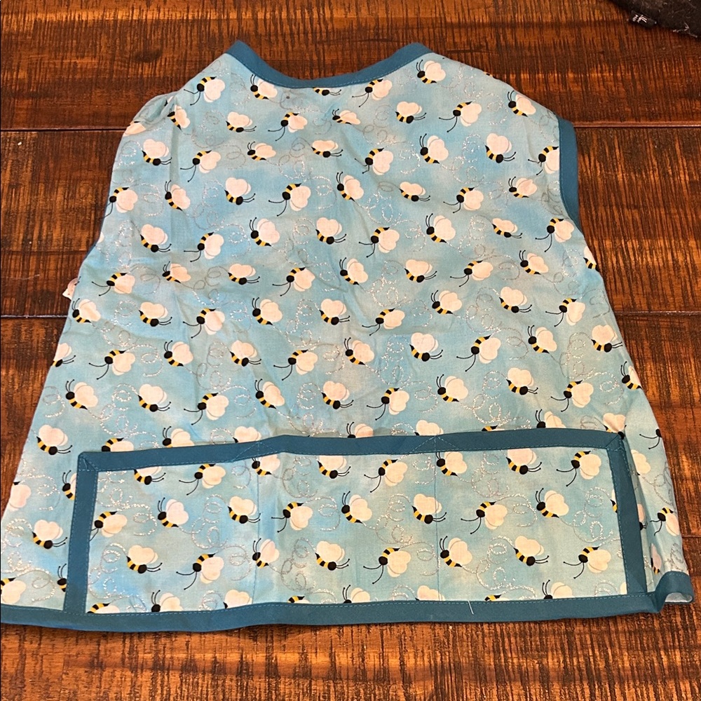Blue Sheep Print Arts & Crafts Smock